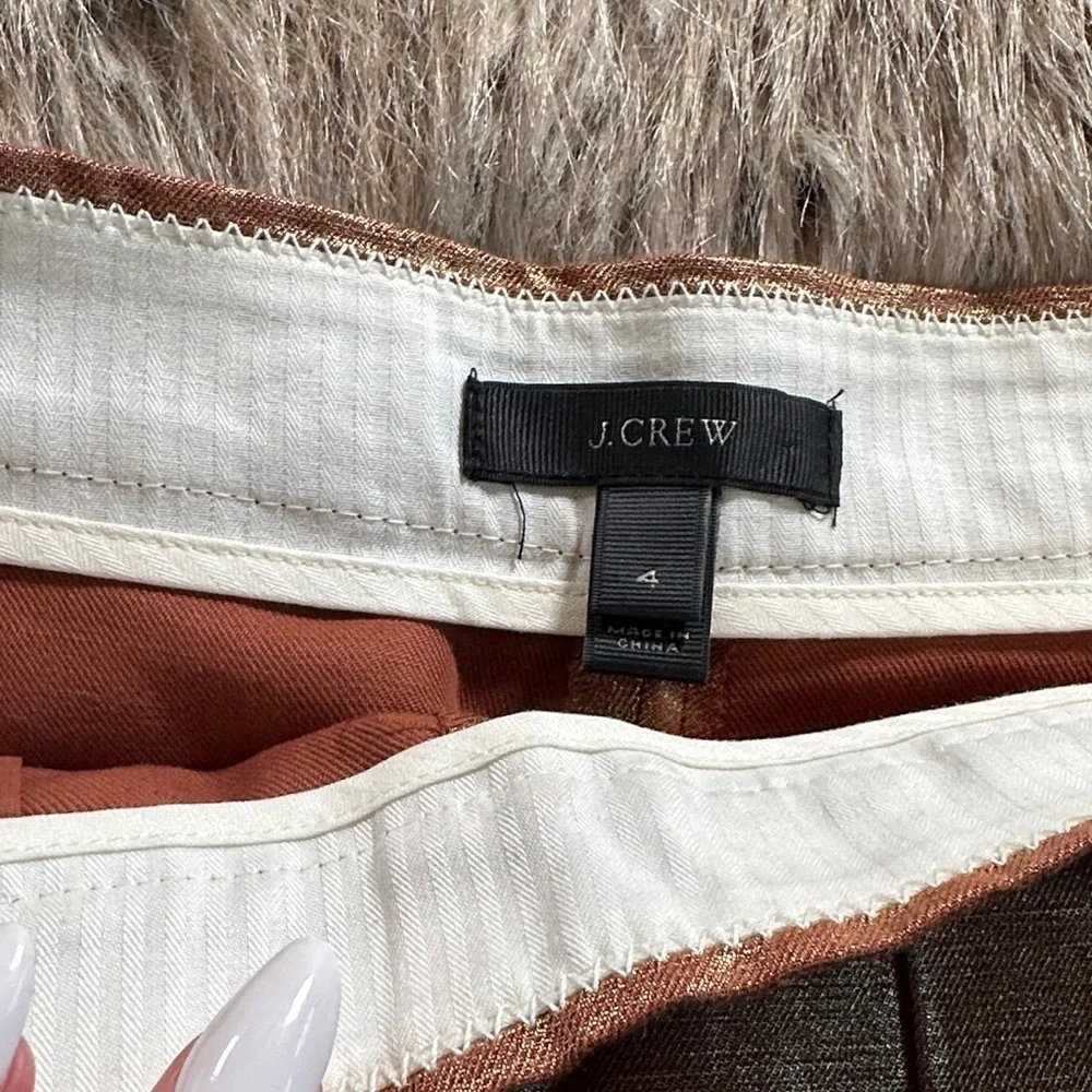 J. Crew Shimmering Bronze High Waist Shorts